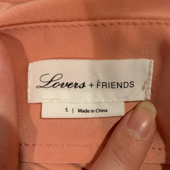 Lovers & Friends Kendall pink single sleeve side tie blouse - Picture 7 of 14